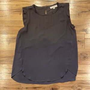 Loft Gray sleeveless blouse size Med
